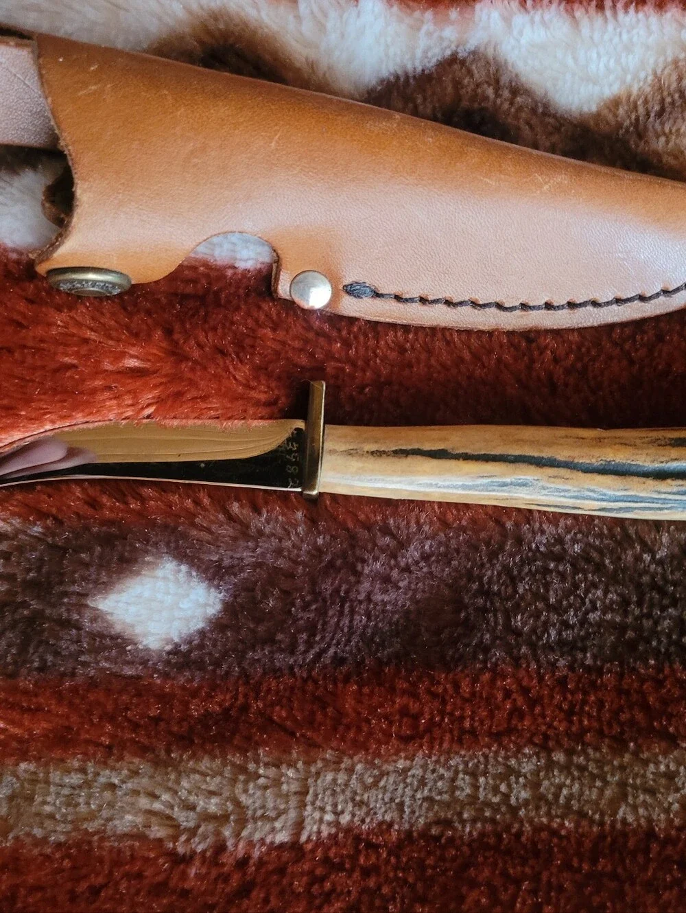 Handmade Antler Handle Knife Made By Award Winning Artist Ted Miller.